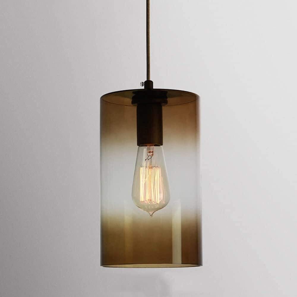 Lámpara colgante de cristal rústica para crear ambientes cálidos y nostálgicos en el hogar