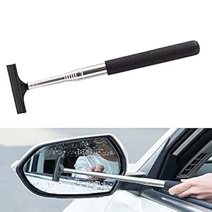 TOPSACE Car Side Mirror Squeegee, Retractable Wing Mirror Wiper Cleaner, Portable Vehicle Interior Exterior Accessories for Rainy Foggy Weather