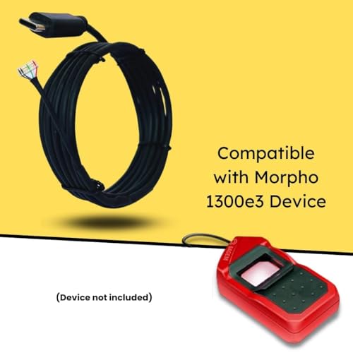 Image of Replacement Type-C USB Cable for Morpho MSO 1300 E2 /E3 Scanner Type-C USB Cable (Type C), 1M, Black