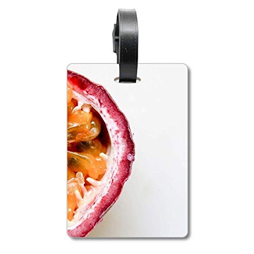 Étiquette de valise motif fruits tropicaux pour vos vacances au soleil