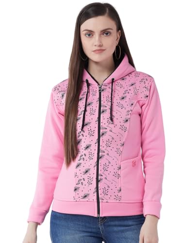 Image of Pivl Women's Fleece Blend Winter hooded Jacket.
