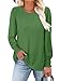 KISSMODA Tops for Women Trendy Fall Dressy Fashionable Eyelet Business Blouse Casual Corfotable Pullover Work Shirt Mature Green Basic Ladies Clothes 2X-Large