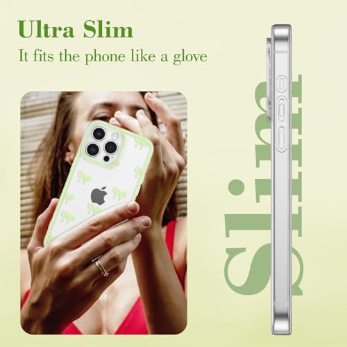 Coque iPhone 13 Pro Max transparente silicone souple mince durable vert