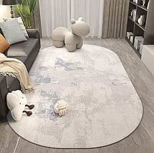 Alfombras sala de estar lavables y modernas, un toque abstracto gris-beige para tu dormitorio