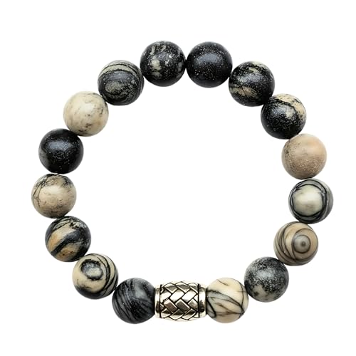 Image of THE MEN THING Natural Stone Bracelets - Adjustable Beaded Wristwear for Men & Boys (Multi-Design Collection)