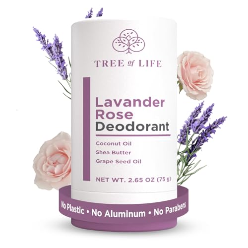 Tree of Life Beauty Lavender and Rose Aluminum Free Deodorant for Women - Nourishing Natural Ingredients, Soothing Scent - Detailed View