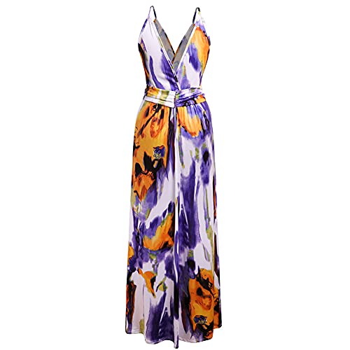 Robe de soirée cocktail violette XL transformable col en V demoiselle d'honneur