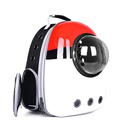 Kedoukj Mochila transportadora de gatos mediana para mascotas, mochila de viaje de burbujas duras, mochila de senderismo, cápsula espacial, aprobada por aerolíneas, color blanco