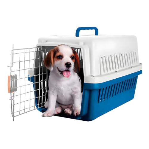 Raganet, Jaula Transportadora para Mascotas con Puerta de Metal, Transporta Mascotas Pequeñas de hasta 5 Kg (50cm Largo X 30cm Ancho X 30cm Alto...