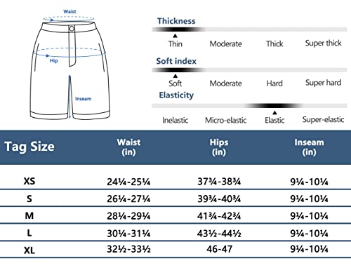 Little Donkey Andy Short feminino de 25,4 cm para caminhada, secagem rápida, bolsos leves com zíper