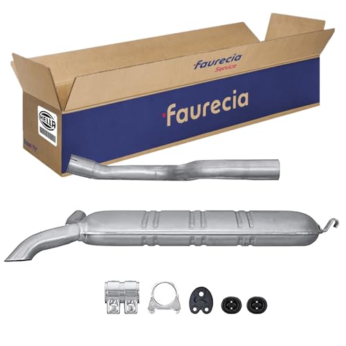 HELLA 8LD 366 033-161 Rear Silencer - Easy2Fit® Kit - Rear - Two Piece - Set with Attachments - for Mercedes Benz E-Class T-Model (S124)