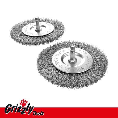 Fugenbürste Metall Ersatzbürste Metallbürste | 2-teiliges Unkrautbürsten-Set für Grizzly Tools Fugenbürste EFB 400 401 402 403 404 | passend für AFB 18 Li AFB 18 Lion AFB 1810 Lion Set