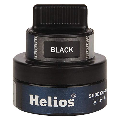 Helios shoe cream with applicator | High Quality Shoe Polish for Leather | Boot, Purse, Belt, Handbag, Jacket | Leather Conditioner | 48 GM