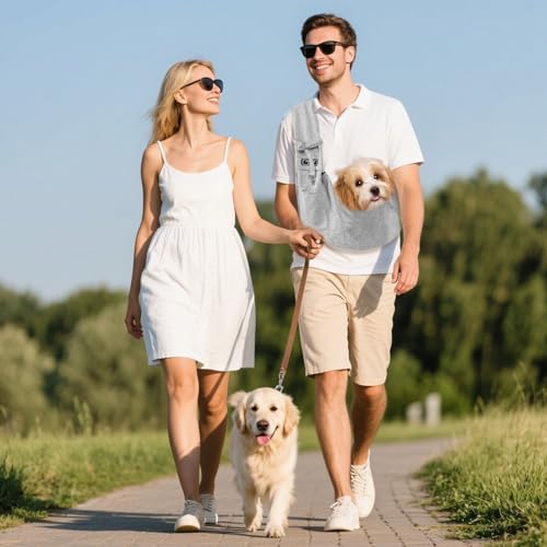 Hundetragetasche, Hunderucksack bis 7.5kg, Haustier Hundetasche, Wendbarer Tragetasche Hund für Kleine Hunde und andere Haustiere, Spaziergang Aktivitäten im Freien