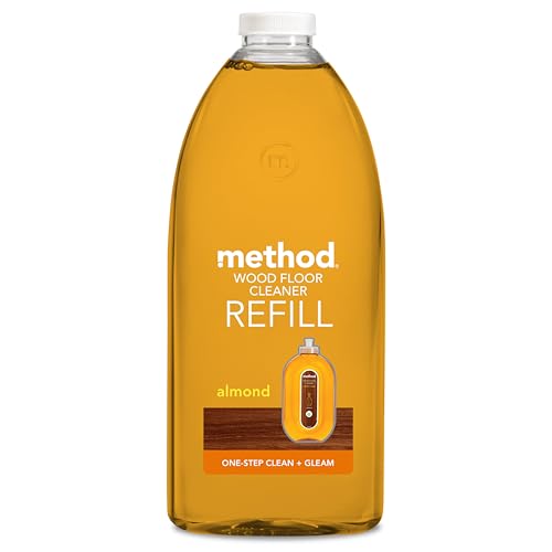 Method Wood Floor Cleaner Refill Moisturising Oil Surface Spray Gently Cleans and Shines Almond Natural Scent Pack of 1 2L