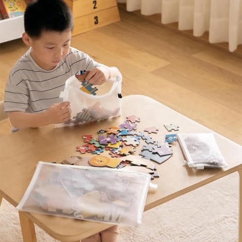 Image of 3 Stationary Transparent Pouch, Mesh Zipper Bags, File Document Bags, Certificates Folder, Pencil Pen Cases, Envelope Bag, Cosmetic Pouch with Zipper, Travel Organizer (Set of 3)