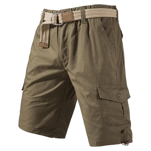 Mens Outdoor Hiking Shorts Tactical Army Military Cargo Short Pants Cotton Stretch Summer Lightweight Quick Dry Casual Fishing Camping Travel Work Shorts with Multi Pockets Fashion Streetwear