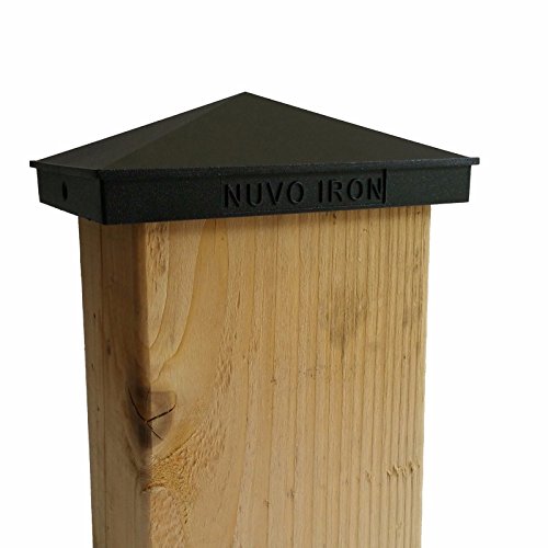 Nuvo Iron Pyramid Post Cap, 4" X 6" - Black #TOP1