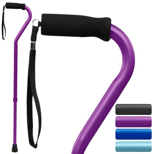 Vive Offset Walking Cane with Comfort-Foam Handle - for Women, Men, Seniors - Lightweight &...