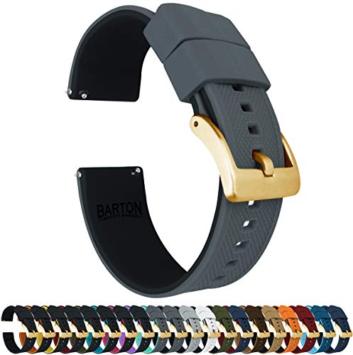 Image of BARTON Elite Silicone Watch Bands - Gold Buckle Quick Release