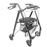 rollator zubehör tablet FUNKTIONAL: Der Indoor Rollator ist mit einem Tablett und einer Netztasche ausgestattet für den einfachen Transport von kleineren Gegenständen in der Wohnung