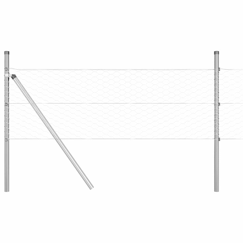 Zestaw ogrodzeń ze słupkami 10 x 0,4 m (36 mm) sześciokątna stalowa siatka druciana powlekana PVC do ogrodu zwierząt domowych i drobiu utrwalenie stal ocynkowana