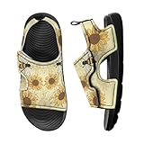 Pointodoor Girls Sandals Fashion Pool Water Shoes Breathable Open Toe Outdoor Summer Hiking Athletic Sandals for Toddler/Kids Shoe Sunflower Bees Print