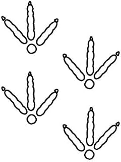 MAGNET (4X) Turkey Tracks Walking Hunting Print Magnetic Vinyl Car Fridge Sticks to any Metal Surface 5"