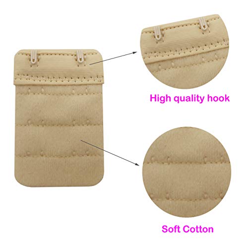 Tamlien Bra Extender 2 Hooks,Soft And Comfortable Bra Strap Extender (Beige) #TOP3