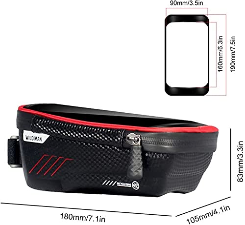Bolsa de bicicleta SSDD con soporte de móvil superior y fijación estable para tubo delantero 4