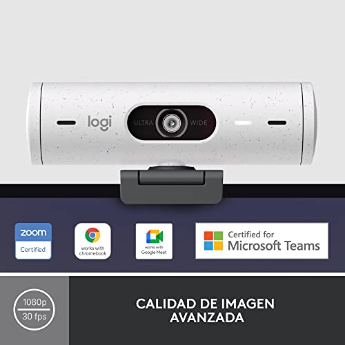 Luz Streaming Logitech Litra Glow y Webcam Brio 500 HD Ajustable Color Blanco 3