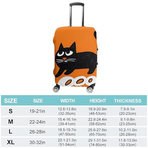 Carry on Luggage Cover Black Cat Suitcase Covers for Luggages Tsa Approved Travel Luggage Sleeve Protector Elastic Suitcase Protector Anti-Scratch Washable Fits 19-30 Inch Case -S2