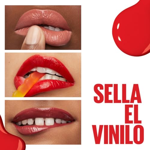 Miniatura 5 de Maybelline New York Superstay Vinyl Ink, Pintalabios Efecto Vinilo, Vinilo Fijo, Larga Duración, Tono 35 Cheeky