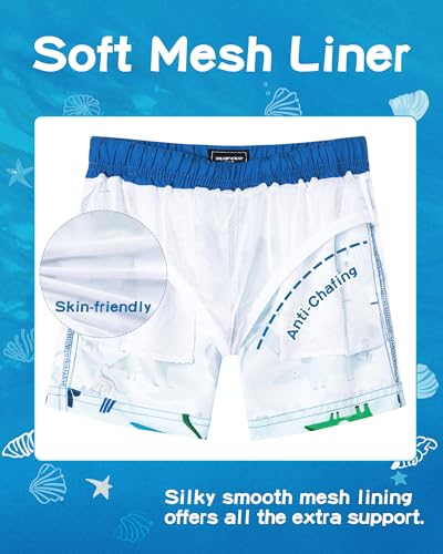 Image of SURF CUZ Boys Swim Trunks Toddler Swim Shorts UPF 50+ Bathing Suit for Boy Swimsuit Quick Dry Mesh Beach Boardshorts Swimwear