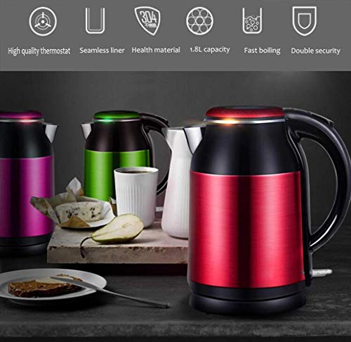 gerenic 1,8l Edelstahl Innendeckel Wasserkocher 1800w(bpa frei) kabelloser Teekessel,schnell kochender Wasserkocher mit… – Bild 3