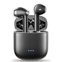 Ecouteurs Bluetooth sans Fil, Godyse Oreillette Bluetooth 5.3 avec 4 ENC Réduction Antibruit Mic Hi-Fi Son Stéréo IPX6 Étanche Contrôle Tactile Écouteurs sans Fil 42 Heures Durée pour iOS Android Noir