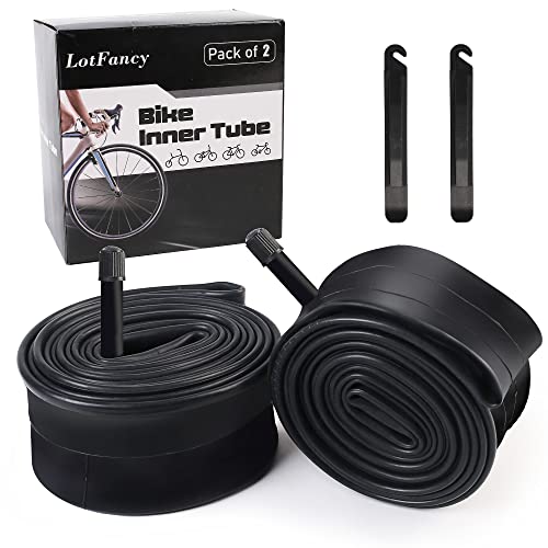 Lotfancy 29 Inch Bike Tube, 2 Pack, 29 X 1.95, 29 X 2.10, 29 X 2.125 Bicycle Inner Tube With Schrader Valve(32Mm), Plus 2 Tire Levers #TOP27