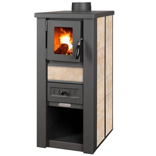 ProTermo Kaminofen Lava Ceramic Beige - 6,5 kW Heizleistung...