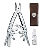 Victorinox Swiss Army SwissTool Spirit XC Plus Multi-Tool, Stainless with Pouch and Multi-Tool Oil (Leather Pouch)