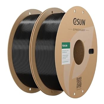 eSUN Black PLA Filament 1.75mm Black 2 Pack, 3D Printing PLA Lite Filament