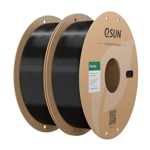 eSUN PLA Filament 1.75mm, High Toughness 3D Printer Filament Upgraded PLA Filament, Dimensional Accuracy +/- 0.03mm, 1KG per Spool, 2 Spools 3D Printing Filament, Black