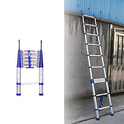Telesladder Aluminum Folding Ladder, Non Slip Sturdy Stable Step Ladders Attic Ladders, Telesladder for Home DIY/Electrical Work, Supports 330Kg/6.3M/20.7Ft