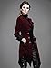 Steampunk Swallow Tail Coat Gothic Women's Long Winter Jacket (M, Red)