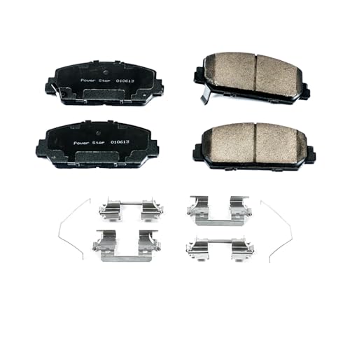 Image of PowerStop Front Brake Pads for Acura RDX 2013 - Z17 Ceramic Brake Pads with Installation Hardware, 17-1625