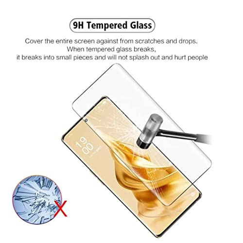 Image of Curved Tempered Glass Design for Oppo Reno 8T Advanced Border Less Full Edge to Edge UV Screen Protector and Easy Installation Kit