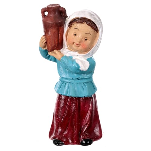 Holyart Statuina contadina con anfora Linea Bambino per presepi 9 cm