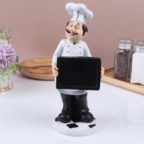 Figurine de chef européenne en résine blanche pour décoration maison et cuisine