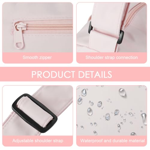 Image of PALAY Gym Bag with Shoe Compartment Pink Waterproof Women Travel Duffel | Lightweight Polyester, Shoulder Duffel with Wet Pocket, Carry on Tote for Swimming, Yoga, Dance, Workout, Travelling