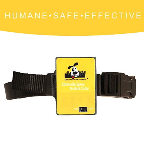 Downtown Pet Supply - Citronella Dog Collar - Humane No Bark Collar Set For Citronella Spray - No Shock Bark Collar - Collar, Spray Device, Battery & Manual (Citronella Spray Sold Separately) #TOP4
