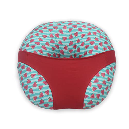 Kradyl Kroft 5in1 Baby Feeding Pillow with 100% Cotton Removable Cover | Breastfeeding Pillow | Nursing Pillow with Belt and Hoop (Watermelon Love)